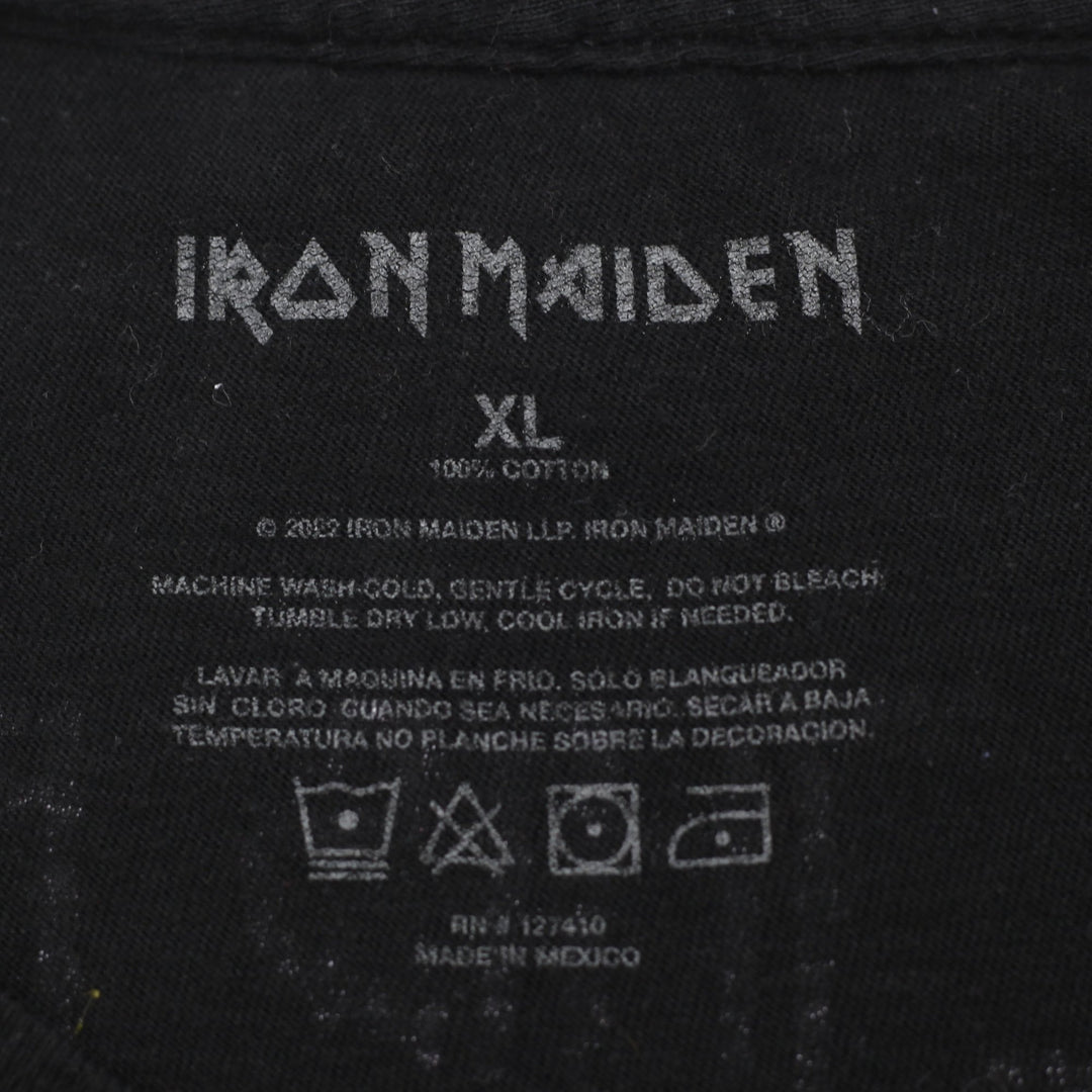 Mens Iron Maiden The Number Of The Beast 2022 Double-Sided Band T-Shirt Black XL
