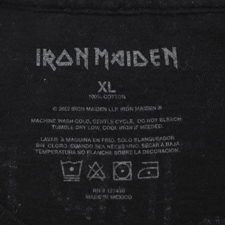 Mens Iron Maiden The Number Of The Beast 2022 Double-Sided Band T-Shirt Black XL