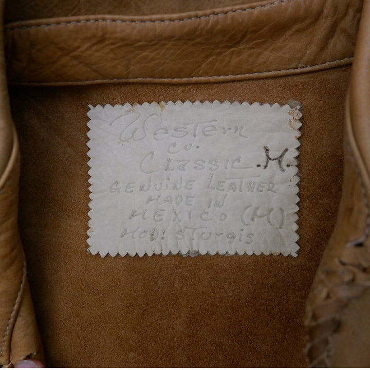 Vintage Ladies Western Co. Classic Genuine Leather Lace Up Jacket