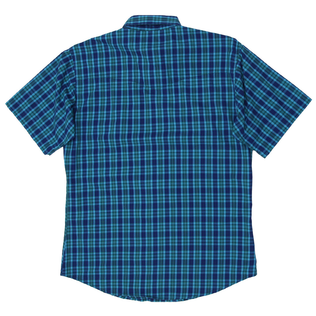 Mens Wrangler Checkered Short Sleeve Shirt - Fashion Rerun Vintage Migration_Shirt