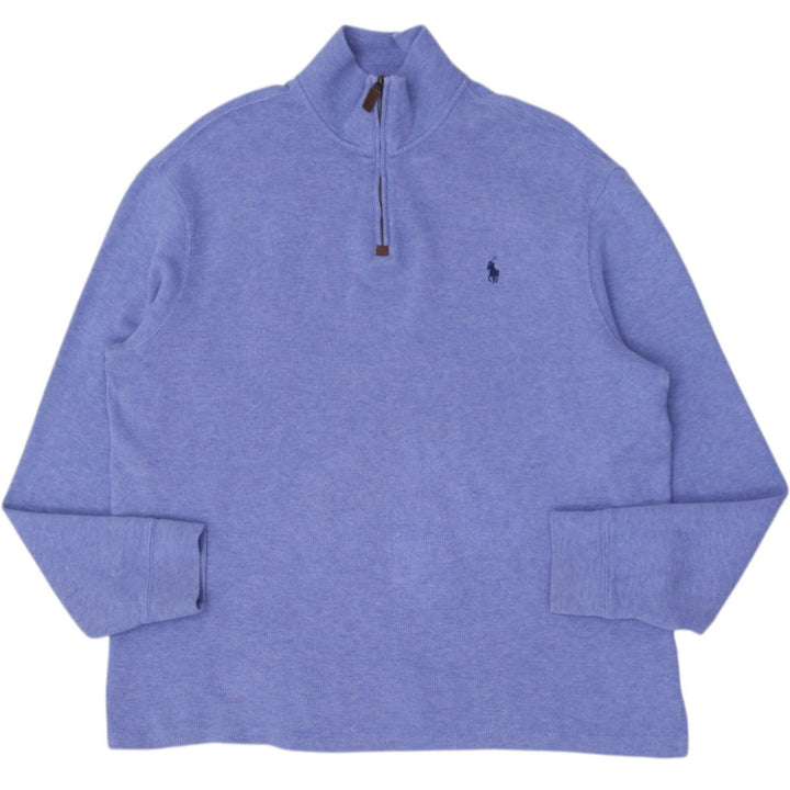 Mens Polo Ralph Lauren Sweater Blue Quarter Zip Casual Knitwear L | Migration_Sweaters RL Collection | Fashion Rerun