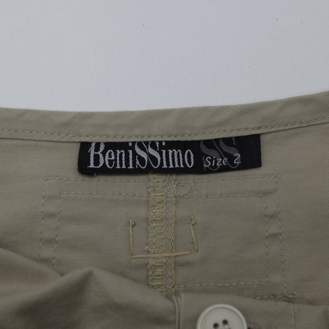 Y2K Ladies Benissimo Embellished Denim Mini Skirt Size 32