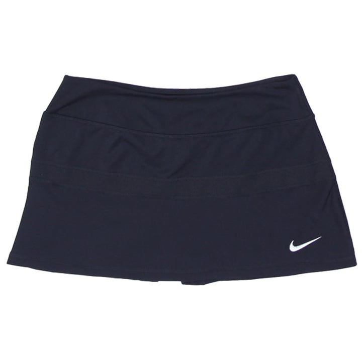 Ladies Embroidered Nike Logo Black Tennis Skirt