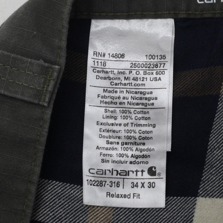 Mens Carhartt Relaxed Fit Plaid Lined Ripstop Cargo Pants - Fashion Rerun Vintage Migration_Pants