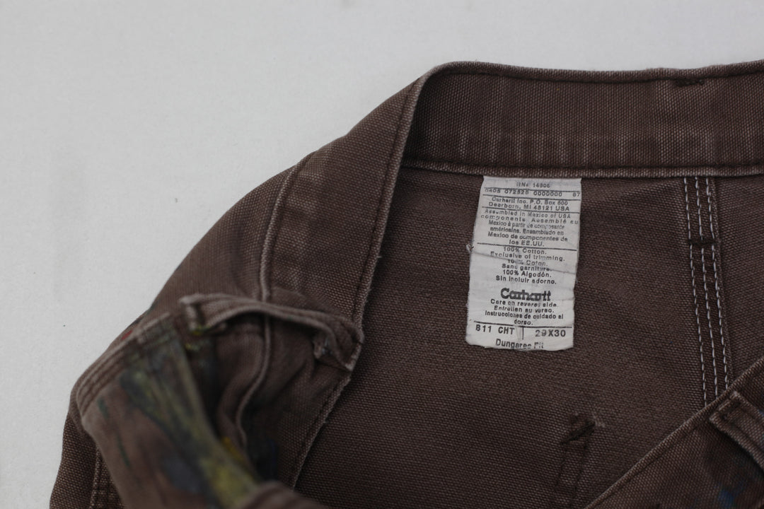 Rework Carhartt Dungaree Fit Paint Splatter Work Mens Pants - PR302