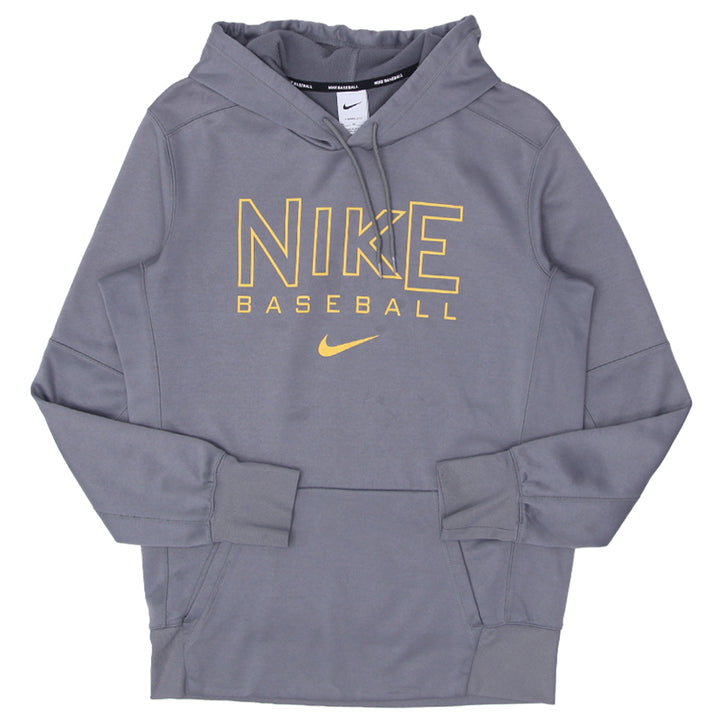 Mens Nike Baseball Thermal-Fit Pullover Hoodie Gray - Fashion Rerun Vintage Migration_Sweaters
