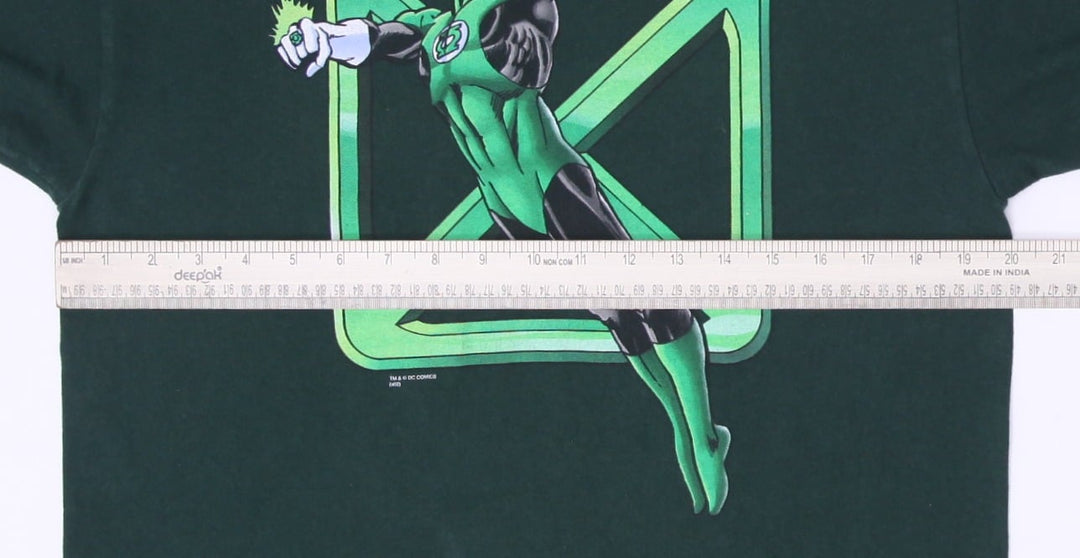 Vintage Mens Hanes Green Lantern Graphic Comic T-Shirt Size L
