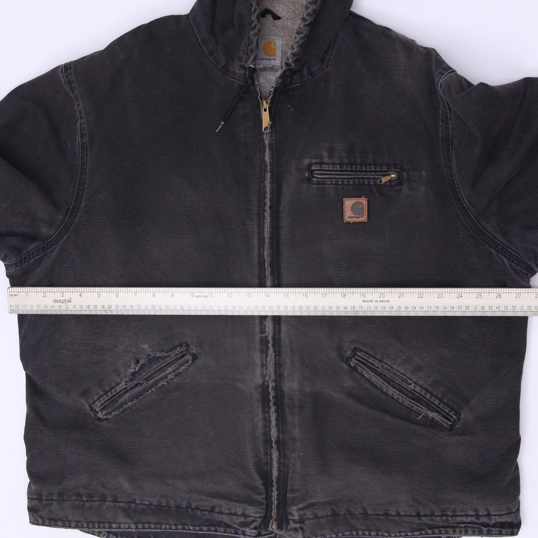 Thrashed Vintage 2005 Carhartt J141 BLK Sierra Sherpa Jacket Size XXL