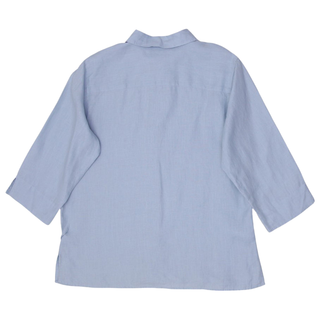 Ladies Liz Claiborne Liz Wear 100% Linen 3/4 Sleeve Shirt
