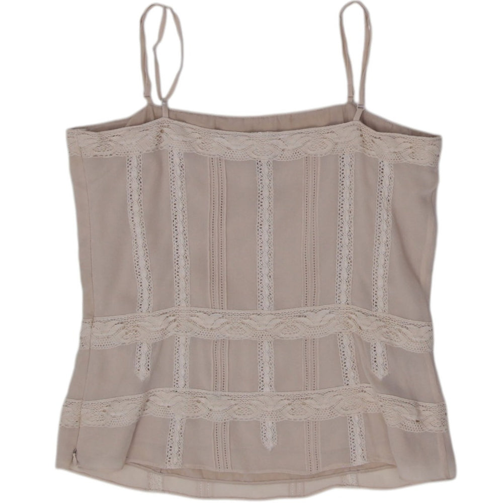 Y2K Ladies DKNY Camisole Silk Lace Detail Top Size 4 | Migration_Y2K Tops - Side View | Fashion Rerun
