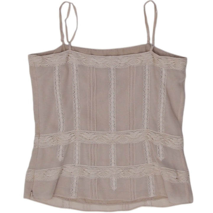 Y2K Ladies DKNY Camisole Silk Lace Detail Top Size 4 | Migration_Y2K Tops - Side View | Fashion Rerun