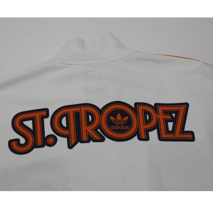 Mens Adidas St. Tropez Track Jacket White Full Zip Retro
