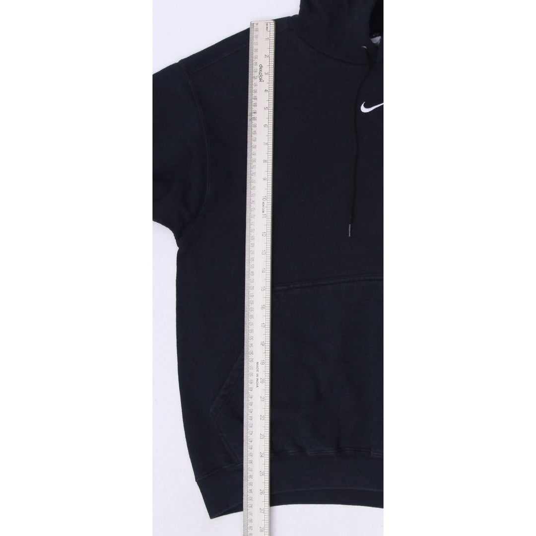 Vintage Embroidered Nike Center Swoosh Logo Black Pullover Hoodie Made In USA | Migration_Hoodies - View 8 | Fashion Rerun