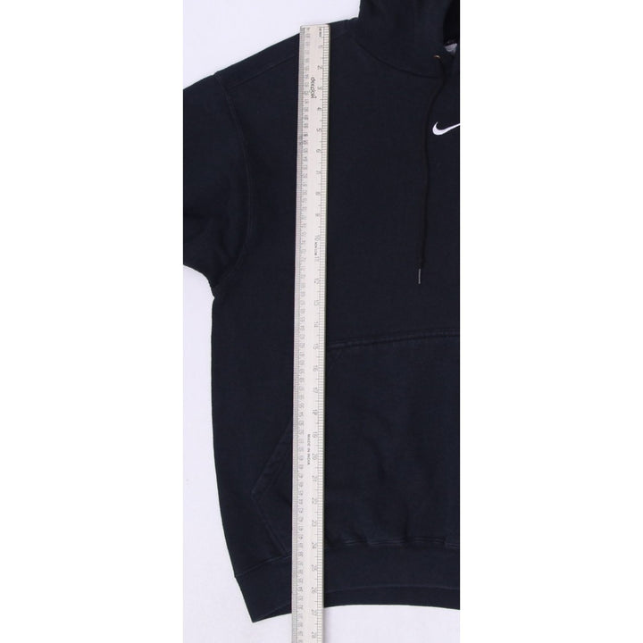 Vintage Embroidered Nike Center Swoosh Logo Black Pullover Hoodie Made In USA | Migration_Hoodies - View 8 | Fashion Rerun