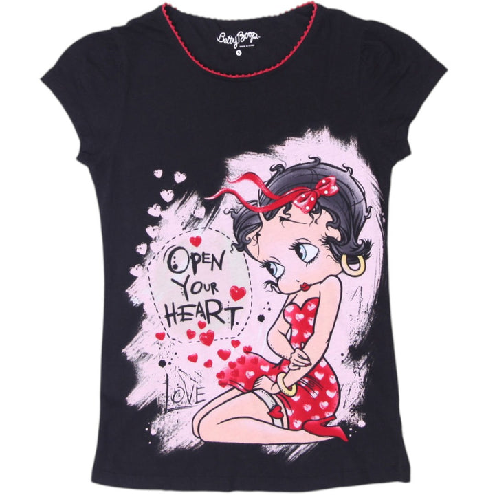 Y2K Ladies Betty Boop Cap Sleeve Graphic Tee Size S