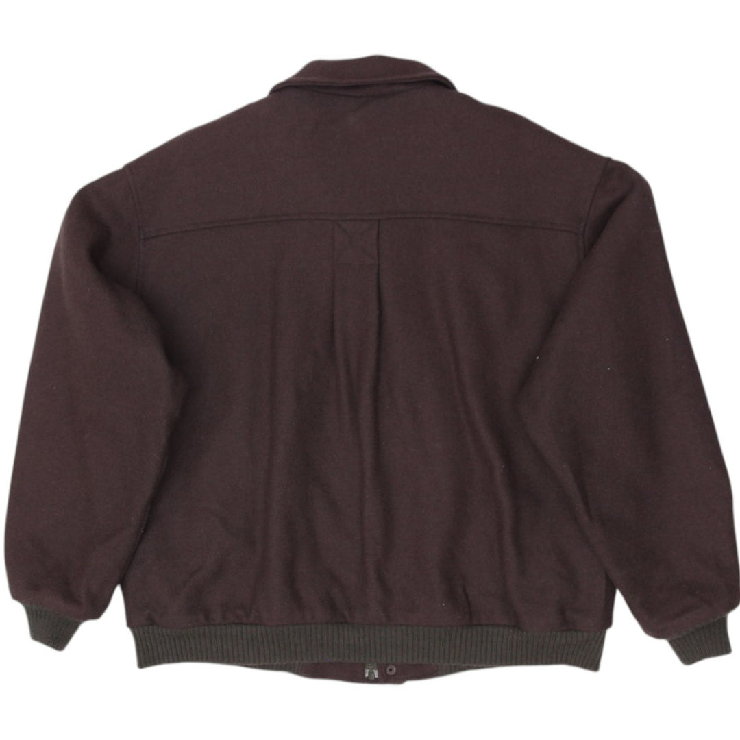 Vintage Pendleton Lobo Brown Wool Made In USA Zipper Jacket Size L | Migration_Jackets - Side View | Fashion Rerun