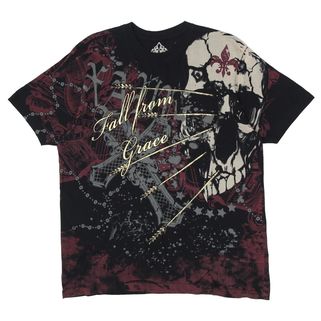Shop Mens Y2K Xzavier Fall From Grace AOP T-Shirt | Fashion Rerun