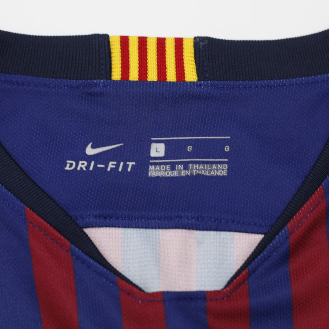 2018 Nike Boys Fc Barcelona Stadium Soccer Jersey Size L | Migration_Jerseys - Back View | Fashion Rerun