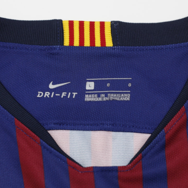 2018 Nike Boys Fc Barcelona Stadium Soccer Jersey Size L | Migration_Jerseys - Back View | Fashion Rerun