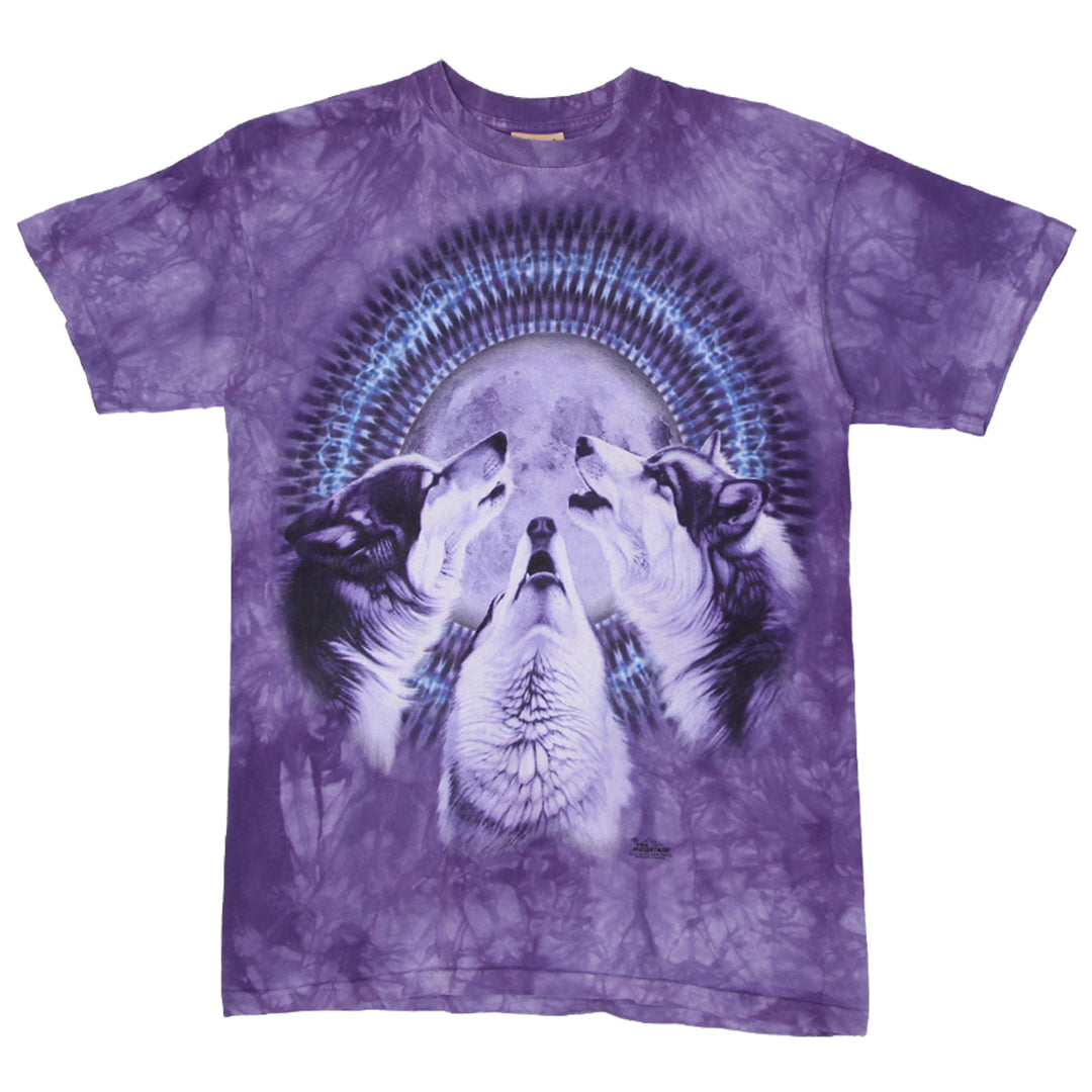 Vintage 2002 The Mountain Wolves Tie Dyed T-Shirt Purple L - Fashion Rerun Vintage Migration_T-Shirt