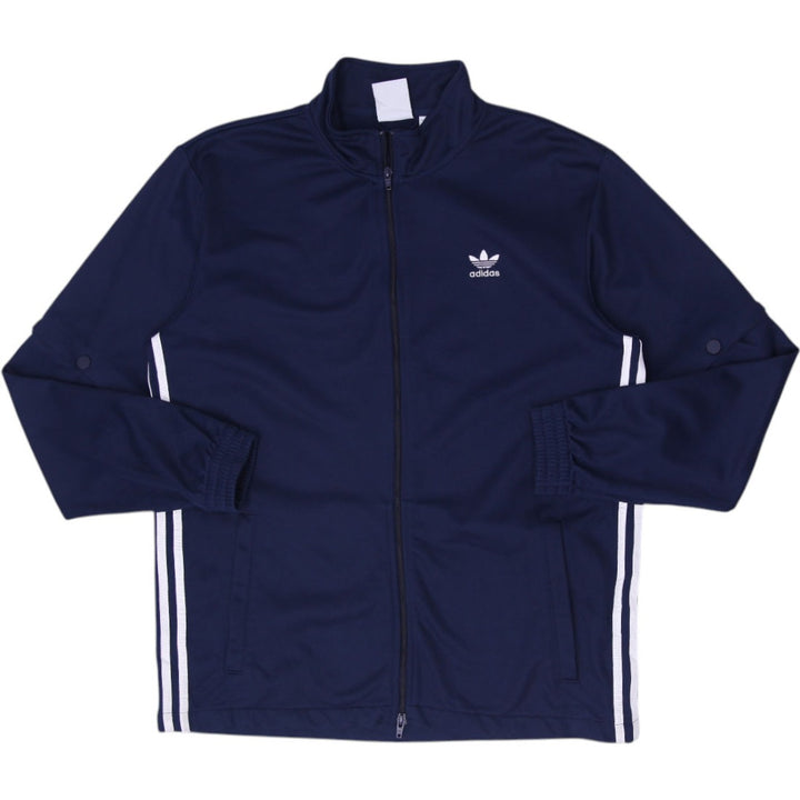 Mens Adidas Originals Navy Blue Adicolor Snap Sleeve Track Jacket Size L