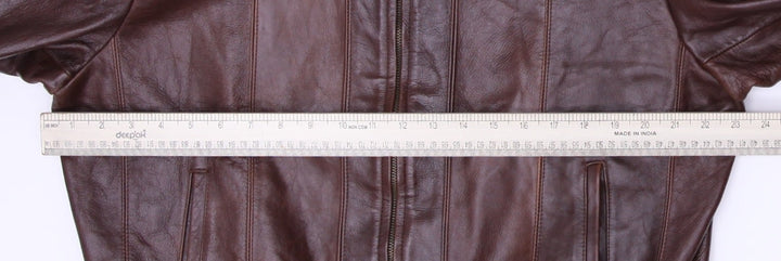 Vintage Oscar Piel Leather Bomber Jacket Made in Mexico