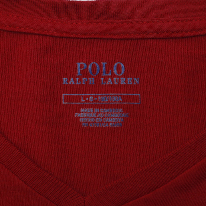 Mens Polo Ralph Lauren Short Sleeve V-Neck T-Shirt Size L