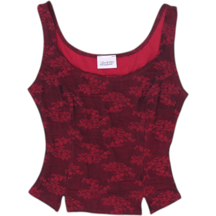 Y2K Ladies Pimkie Floral Sleeveless Fitted Crop Top Size S