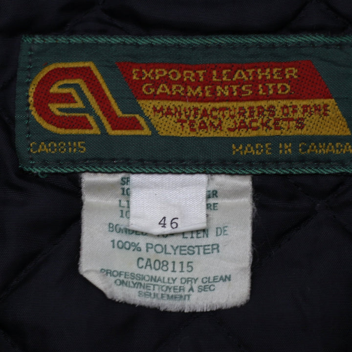 Vintage McMaster University Full Leather Varsity Jacket Size 46