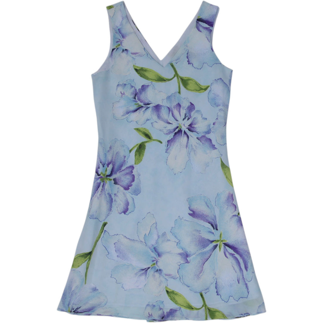 Y2K Ladies Scarlet Flora Sleeveless V-Neck Mini Dress Size 5 | Migration_Dresses | Fashion Rerun
