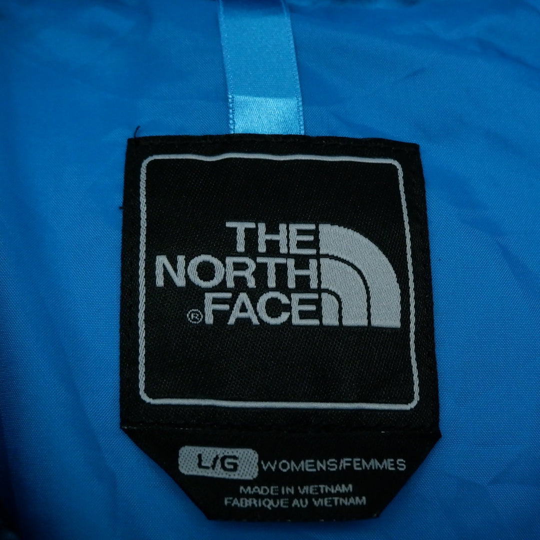 Ladies The North Face Jacket Ocean Blue Full Zip Goose Down 550 Puffer