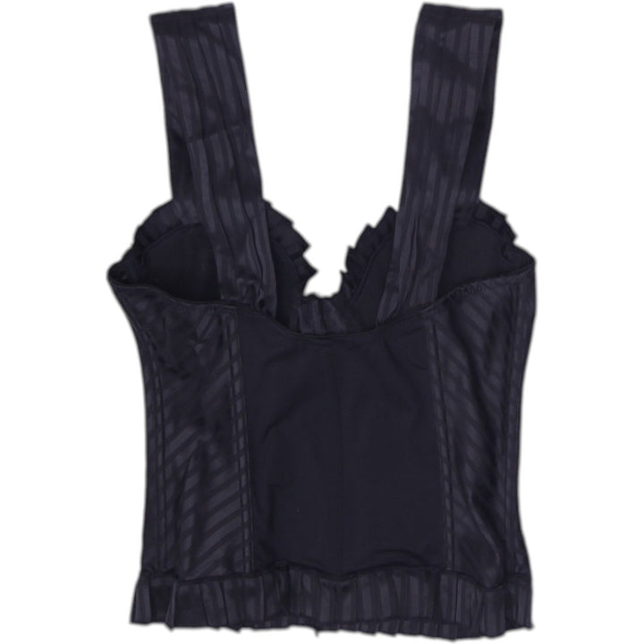 Y2K Ladies Entry Pinstripe Underwire Corset Bustier Top Size S