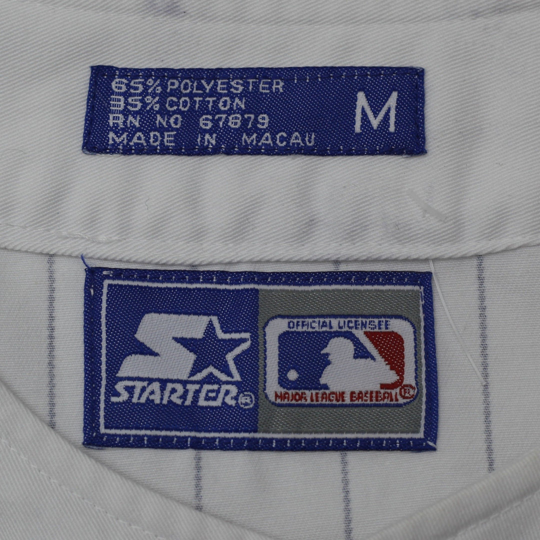 Vintage Mens Starter Red Sox Jersey White Pinstripe MLB | Migration_Jerseys - Back View | Fashion Rerun