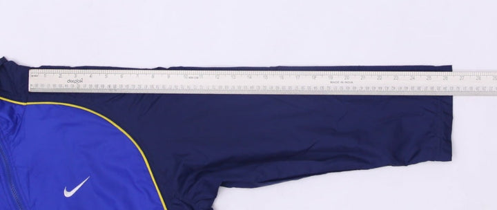 Vintage Youth Boys Nike Windbreaker Jacket Blue Yellow Piping Sportswear L | Migration_Jackets - View 8 | Fashion Rerun