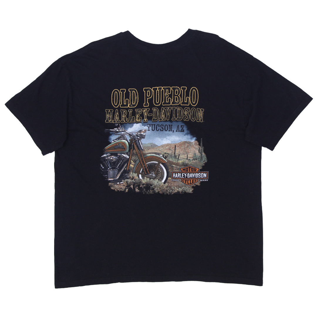 Mens Harley Davidson Old Pueblo Biker T-Shirt Black - Fashion Rerun Vintage Migration_T-Shirt