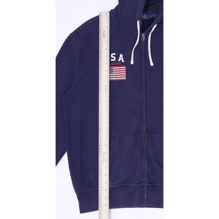 Polo Ralph Lauren USA Flag Big Pony Full Zip Hoodie Size L