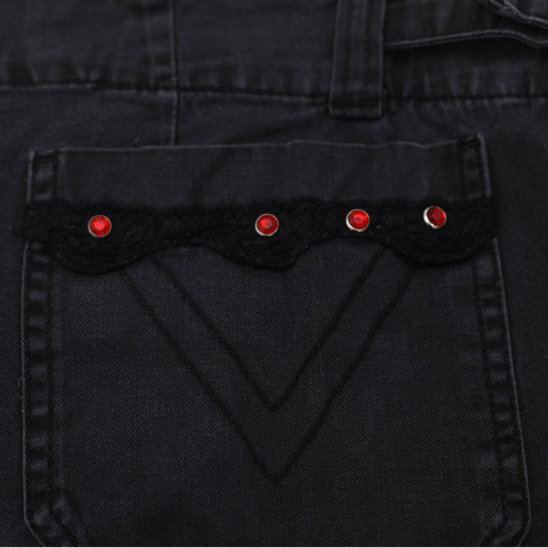 Y2K Mens Tripp NYC Grommet Flare Bondage Pants Size 11
