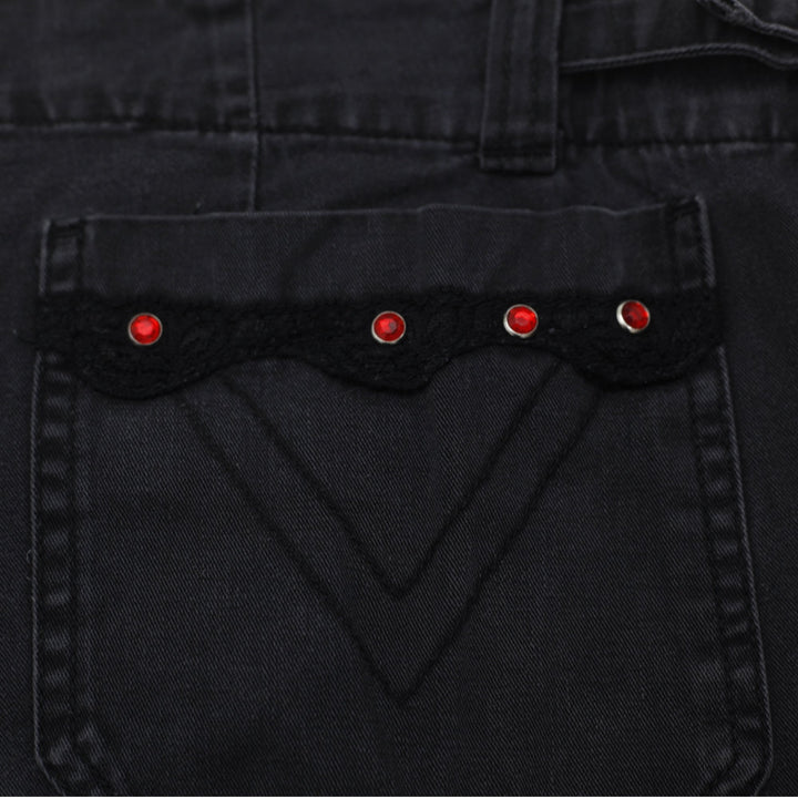 Y2K Mens Tripp NYC Grommet Flare Bondage Pants Size 11