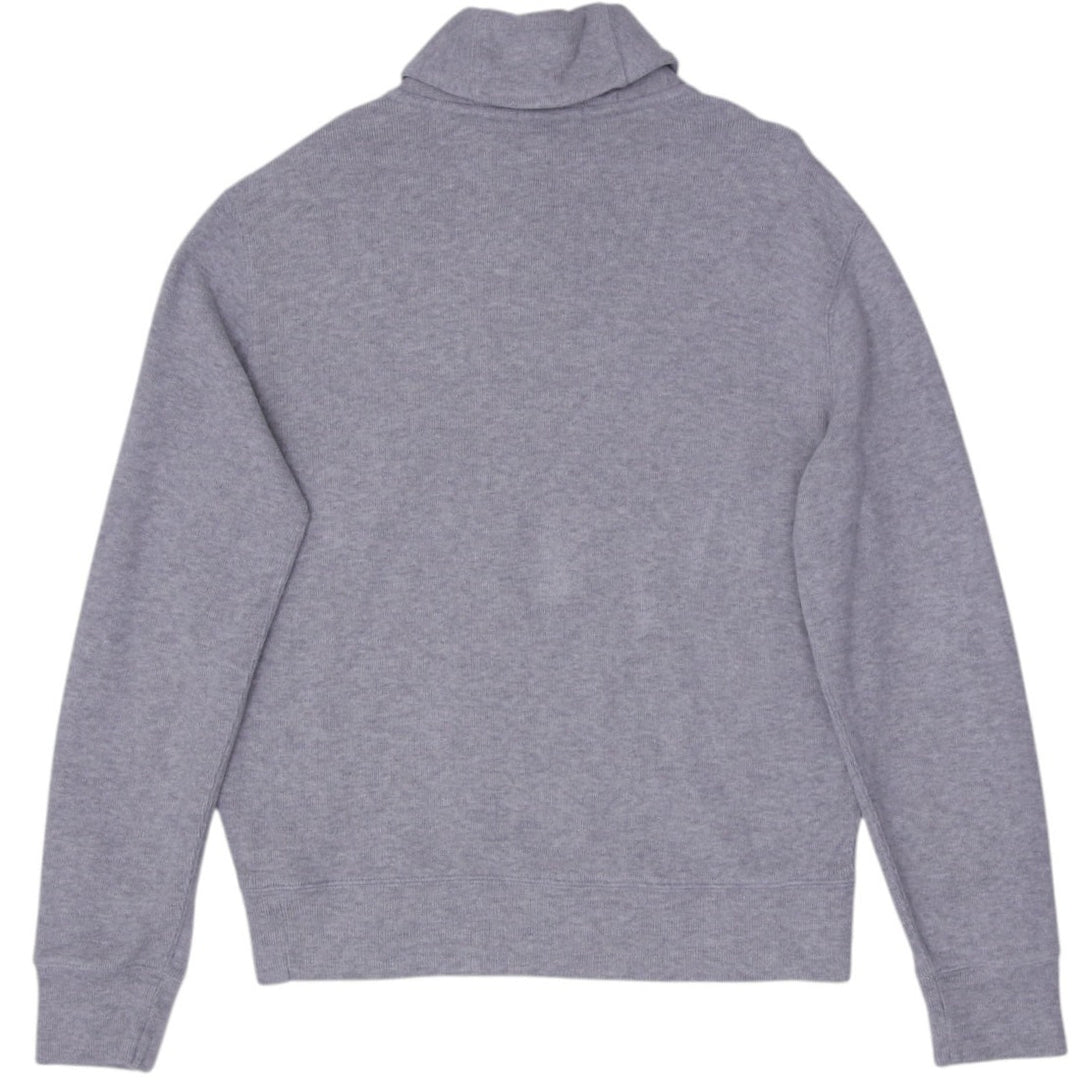 Mens Polo Ralph Lauren Shawl-Collar Pullover Gray Sweater M