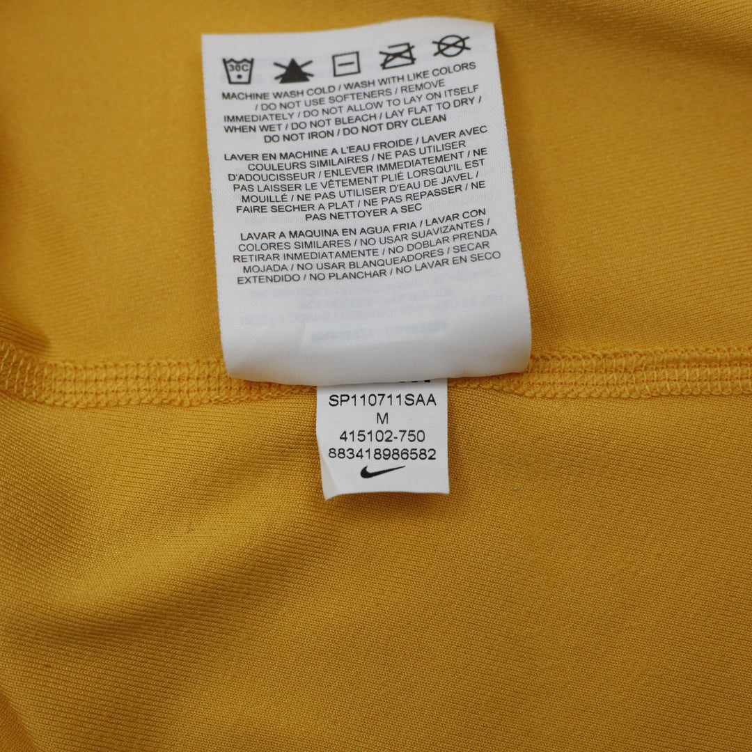 Ladies Nike Dri-FIT Racerback Training Tank Top Mustard Yellow Size M