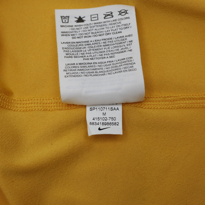 Ladies Nike Dri-FIT Racerback Training Tank Top Mustard Yellow Size M