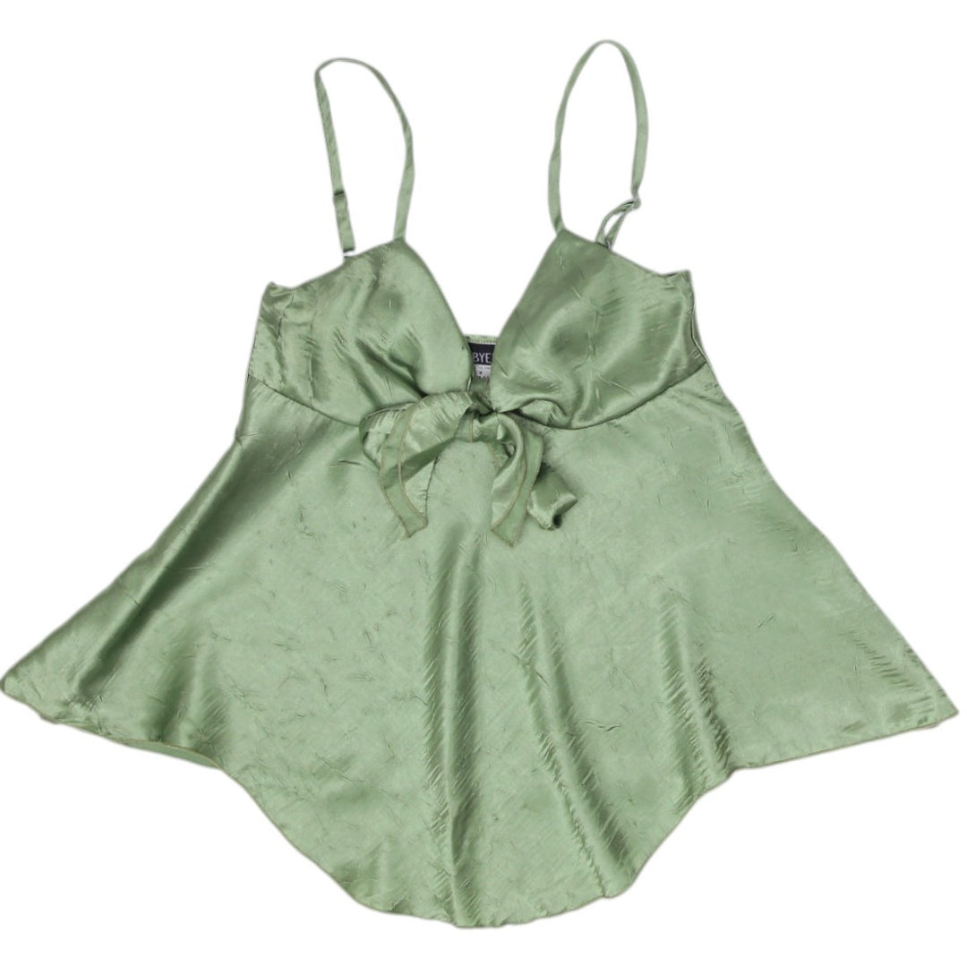 Y2K Ladies Satin Bow Detail Top Size M | Migration_Y2K Tops | Fashion Rerun