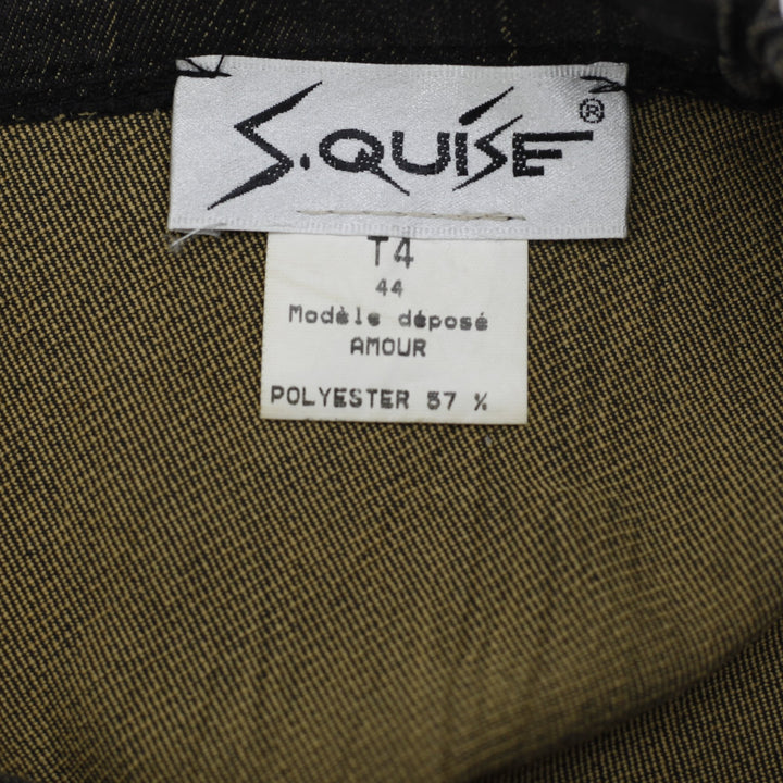 Y2K Ladies S. Quise Denim Skirt Patchwork Midi Unique Size 44