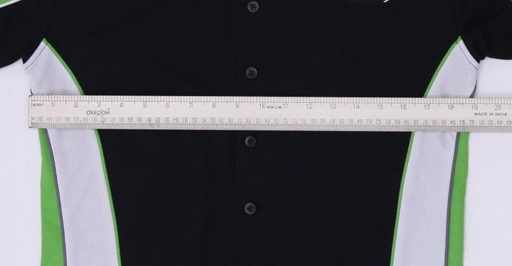 Mens Kawasaki Racing Green Logo Embroidered Short Sleeve Shirt XS