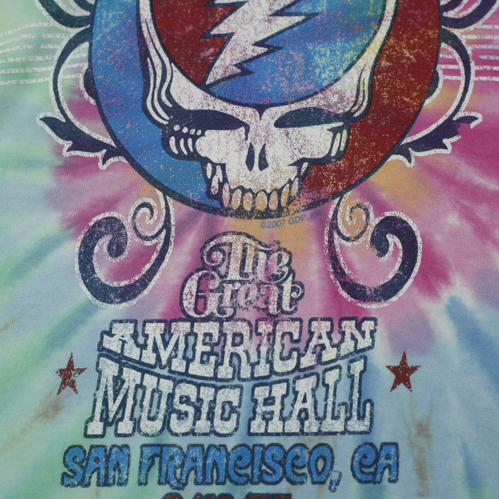 Mens Liquid Blue Grateful Dead Rainbow Spiral Tie Dye T-Shirt Size M