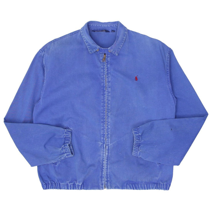Vintage Polo By Ralph Lauren Denim Zip Harrington Slightly Distressed Jacket