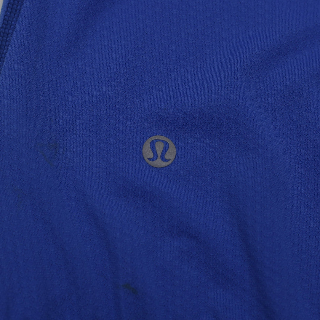 Ladies Lululemon No Limit Tank Top Blue Built-In Bra Racerback Size 4