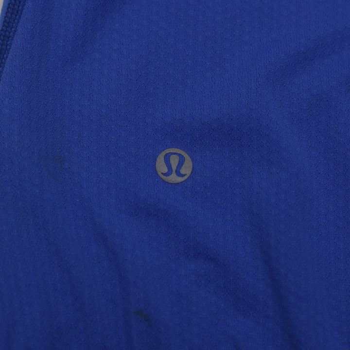 Ladies Lululemon No Limit Tank Top Blue Built-In Bra Racerback Size 4