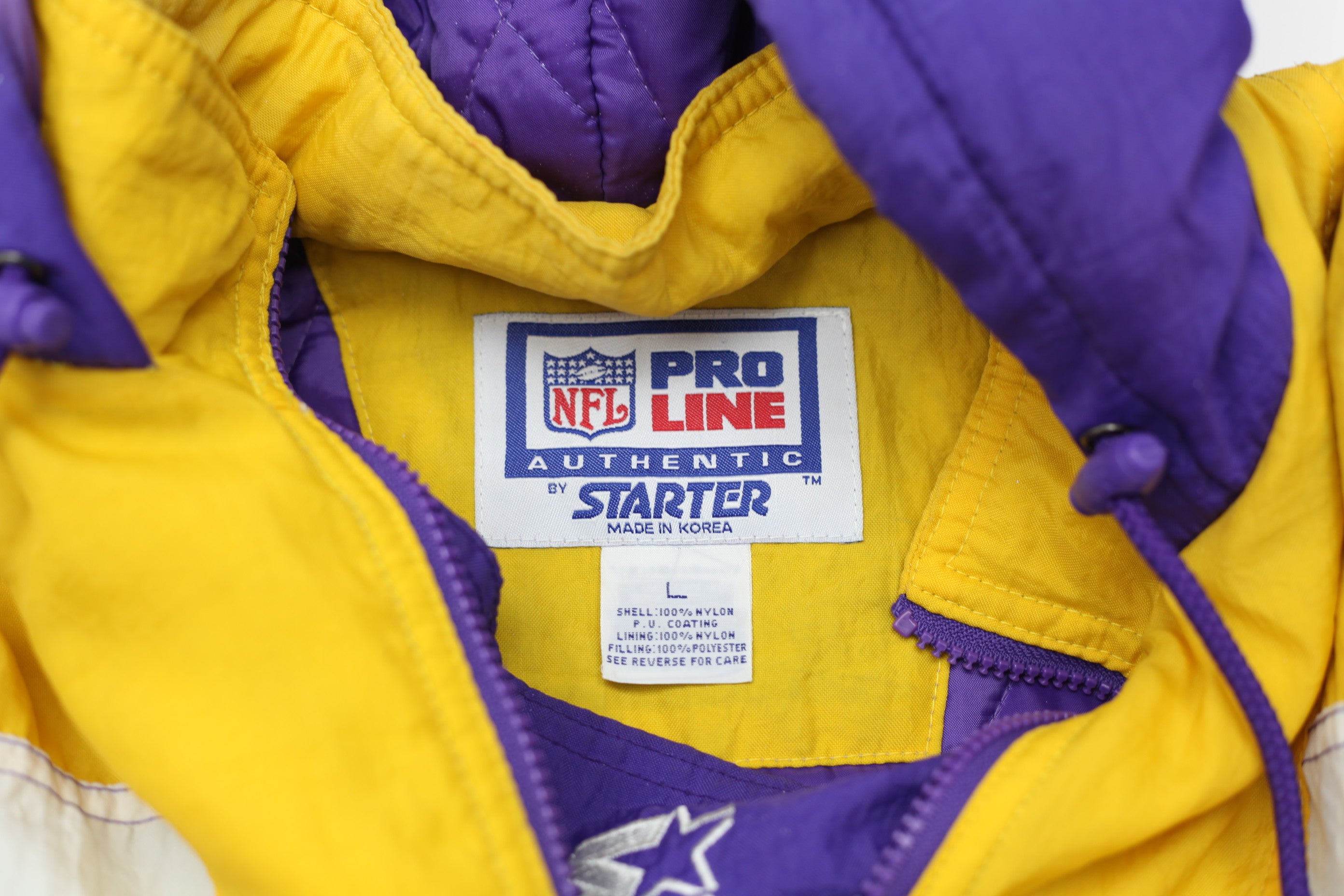 Shop Vintage NFL Pro Line Starter Minnesota Vikings Quilted Hooded