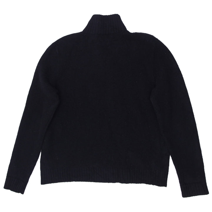 Vintage Polo Ralph Lauren 100 % Lambs Wool Quarter Zip Sweater Black XL - Fashion Rerun Vintage Migration_Sweaters